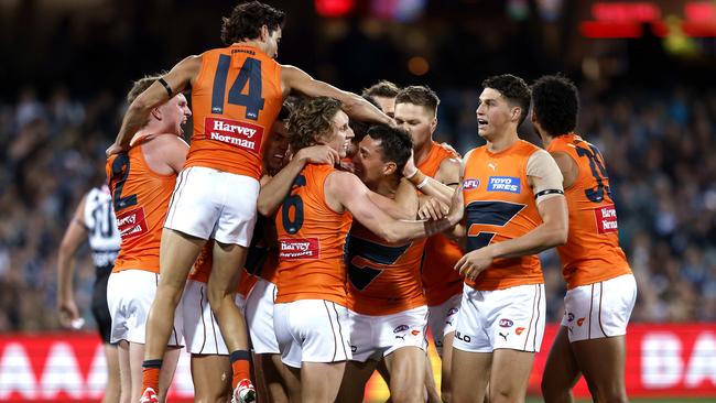 The Giants are through to a preliminary final. Picture: Phil Hillyard