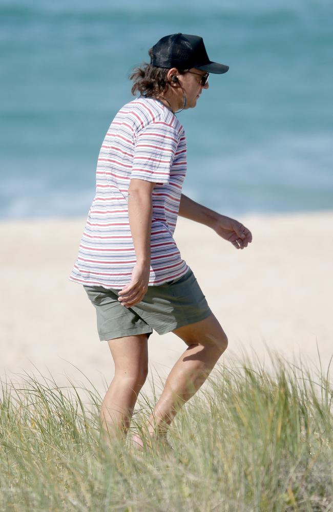 Beached as — Logie-winning actor and writer Chris Lilley at Mermaid Beach. Picture: Nathan Richter.