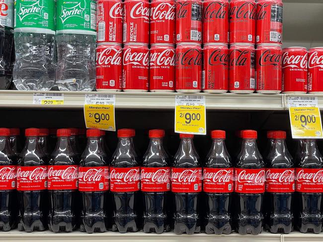 It comes as Sprite bottles changed from green to clear. Picture: Justin Sullivan/Getty Images/AFP