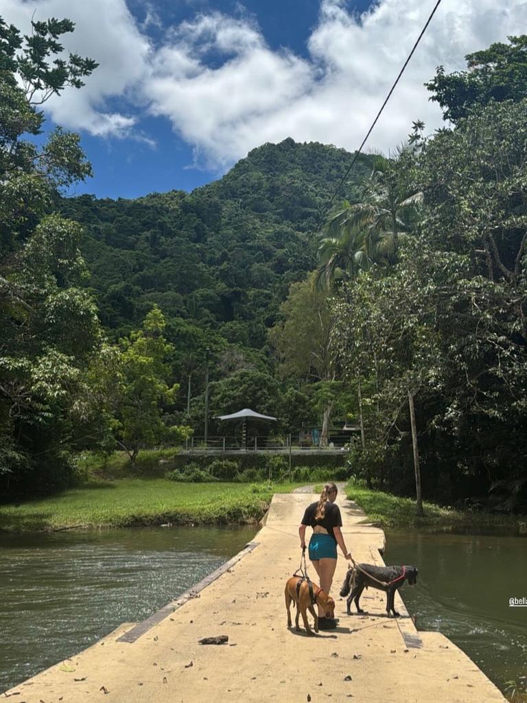 The two children were funneled under the bridge downstream from the popular Redlynch swimming hole 'The rocks.' Mr Lane said because of recent rainfalls, the waterline had raised up to the very lip of the bridge.