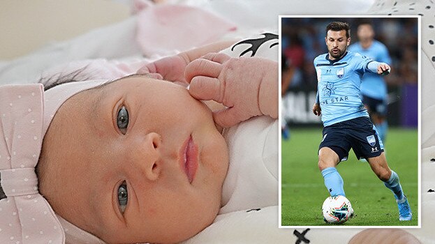 Lola Barbarouses, five weeks, has changed her Sydney FC star father.