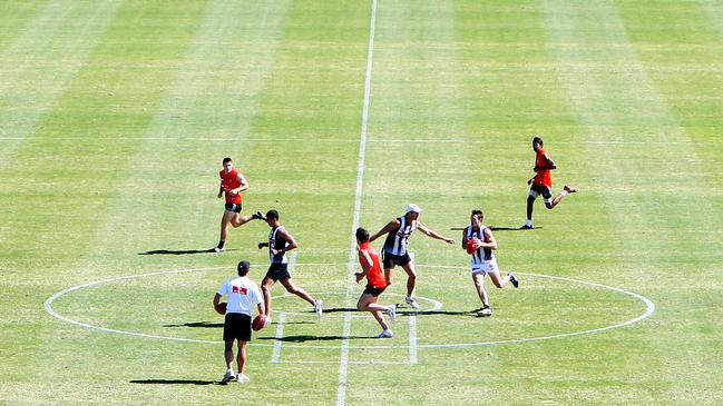 Collingwood’s training session at Ghantoot Racing and Polo Club.