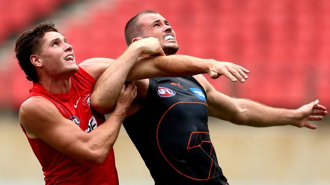 Will uncapped Giant Kieren Briggs, right, be named alongside Matt Flynn? Picture: Brendon Thorne/Getty Images