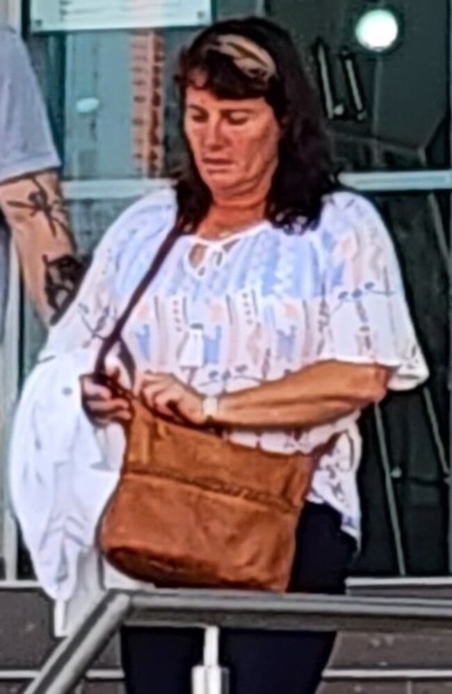 Kylie Rhule leaving Rockhampton Courthouse. Picture: Aden Stokes