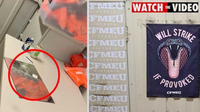 White powder filmed in office used by CFMEU