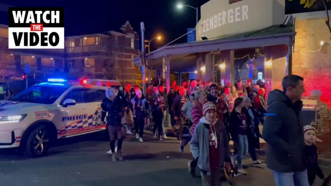 Premiers’ Caxton St walk before Origin III