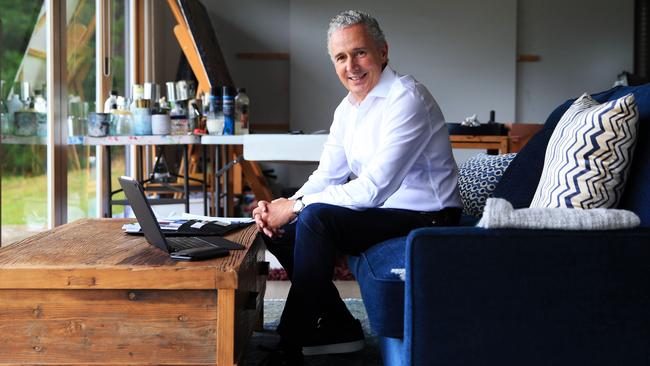 Telstra CEO Andy Penn: I don’t expect everyone to have the same view on this, but personally and as a company, we believe that being committed to getting people vaccinated is the right thing to do.’ Picture: Aaron Francis