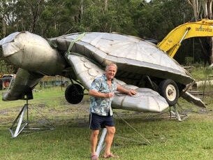 The assembled sculpture is ready for its trip to the Whitsundays. 