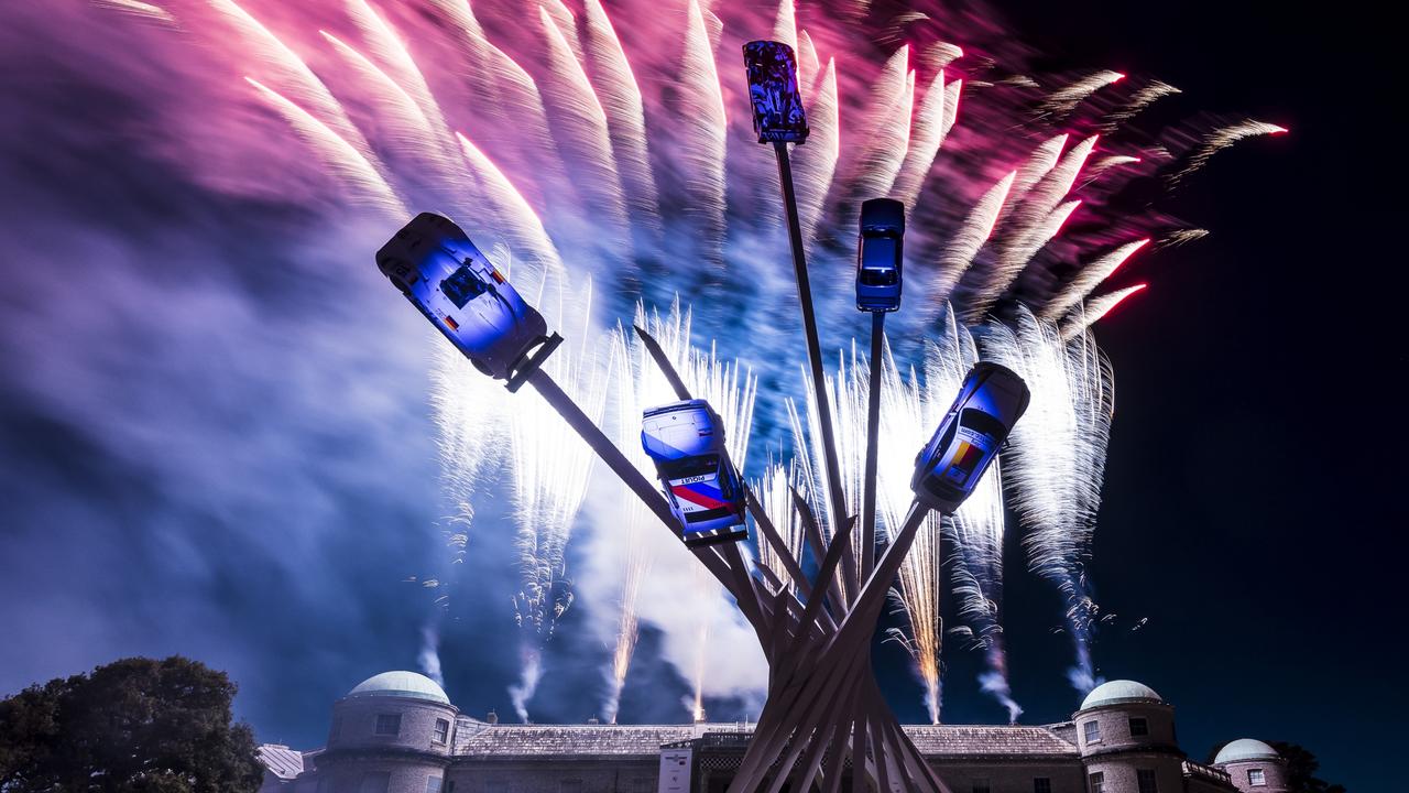 BMW celebrated its heritage with a spectacular display.