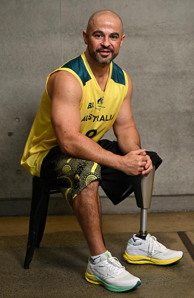 Tristan Knowles unveils new look Paralympic playing uniform. Picture: James Gourley/Getty Images for AFW