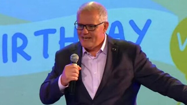 Scott Morrison delivers a sermon at Margaret Court's church.