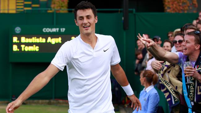 Bernard Tomic has stormed into the fourth round at Wimbledon.