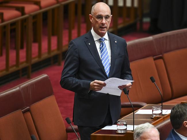 Senator David Van addresses the Senate on Thursday. Picture: NCA NewsWire / Martin Ollman