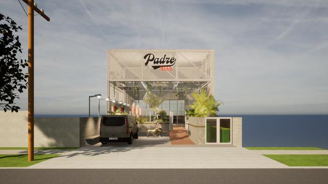 Artist impression of Padre Beers brewery and restaurant which is planned for a site in Miami. Picture: Supplied