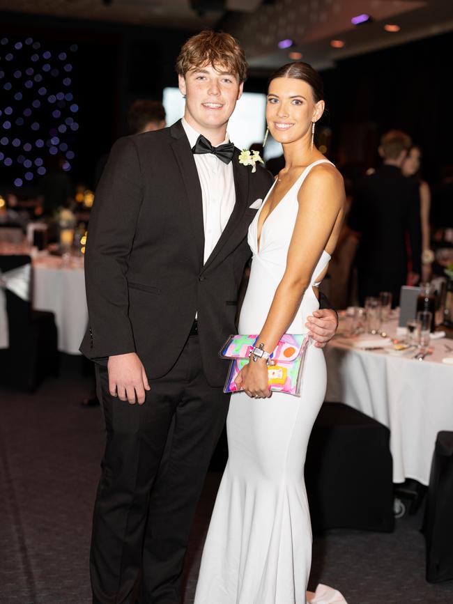 Tom Watts and Emily Clements at the St Hilda's year 12 formal. Photo: Celeste Humphrey