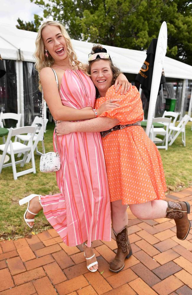 Keeley Kopp and Claire Robertson at Weetwood race day, Clifford Park. Picture: Patrick Woods.