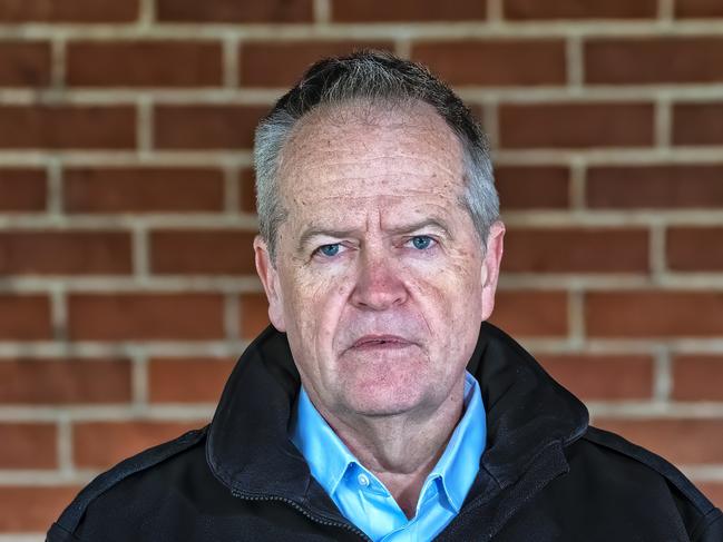 MELBOURNE AUSTRALIA - NewsWire Photos SEPTEMBER 14, 2024: Minister for Government Services and the National Disability Insurance Scheme Bill Shorten gives a press conference i n Melbourne.Picture: NewsWire / Luis Enrique Ascui