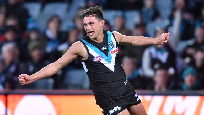 Former Power player Aidyn Johnson is now in the SANFL with Sturt. Picture: AAP/David Mariuz