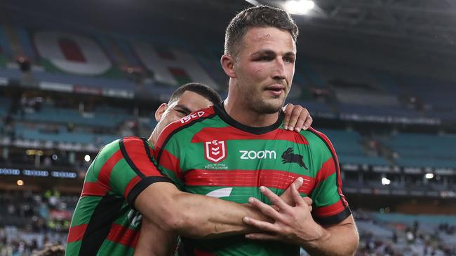 South Sydney and Sam Burgess hold the key to Latrell Mitchell’s future. Picture: Mark Metcalfe