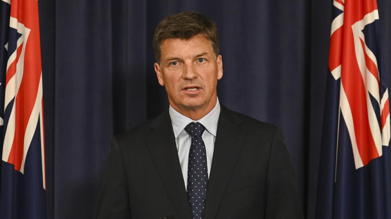 Opposition treasury spokesman Angus Taylor says high inflation has taken its toll on Australian households. Picture: NewsWire/ Martin Ollman