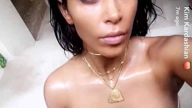 Kim Kardashian’s fans are impressed by her ‘realness’. (Pic: Kim Kardashian/Snapchat)