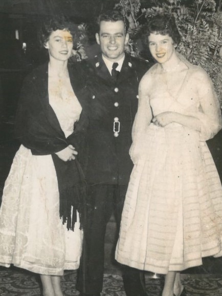 Robert Driver with his sister (right) and friend.