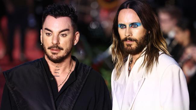 Jared Leto and US drummer Shannon Leto makes up Thirty Seconds to Mars. Picture: Henry Nicholls/AFP