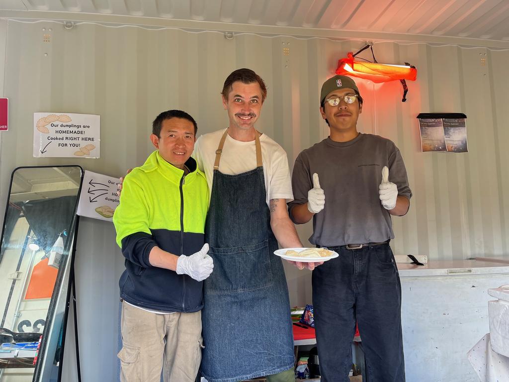 Chef Liu, Mark Walton, and Yoshinobu Kataoka