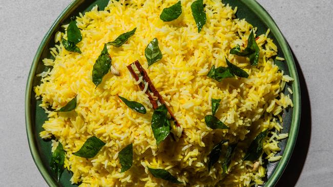 Saffron rice by chef Lennox Hastie. Picture: Nikki To