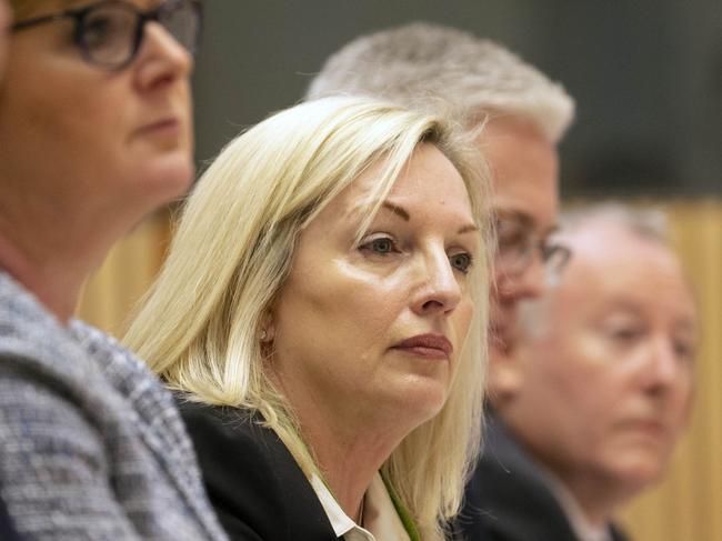 Australia Post Group Chief Executive Officer and Managing Director Christine Holgate during the Environment and Communications Senate Estimates at Parliament House in Canberra. Picture Gary Ramage