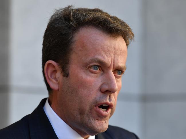 Minister for Education Dan Tehan at a press conference at Parliament House in Canberra, Thursday, September 20, 2018. The federal government has secured a $3.2 billion funding deal with Catholic and independent schools to end the war over its Gonski 2.0 funding model. (AAP Image/Mick Tsikas) NO ARCHIVING