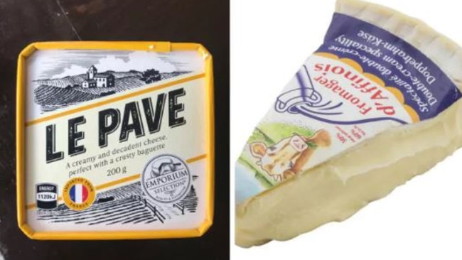 On the left we have Aldi’s Le Pave cheese, which people say is better than d’Affinois (which costs three times as much).