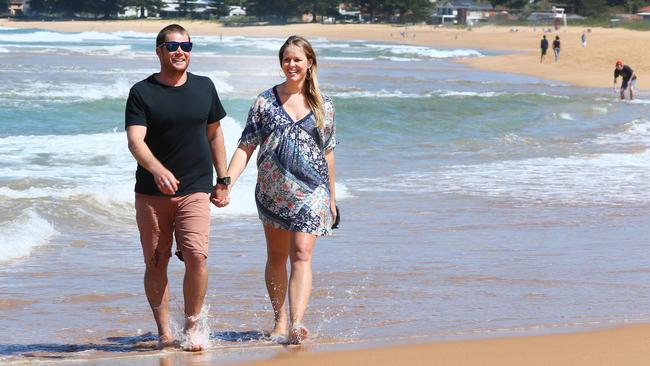 North Avoca home owners Dan and Katie McManus are loving life in the beachside suburb on the Central Coast. Picture: Peter Clark