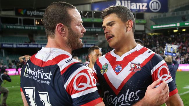 Boyd Cordner knows exactly what his former Roosters teammate Latrell Mitchell can produce under pressure. Picture: Brett Costello