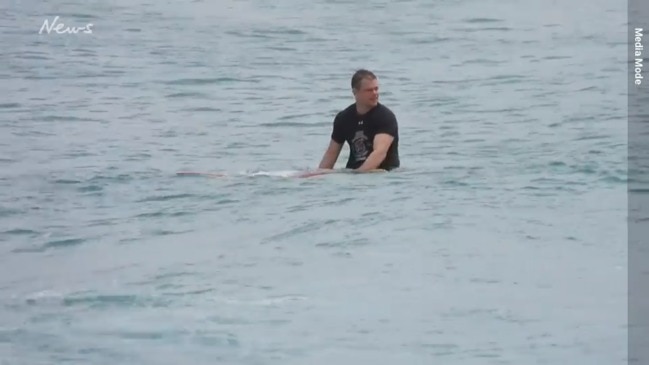 Matt Damon gets dumped during a Byron Bay surfing session