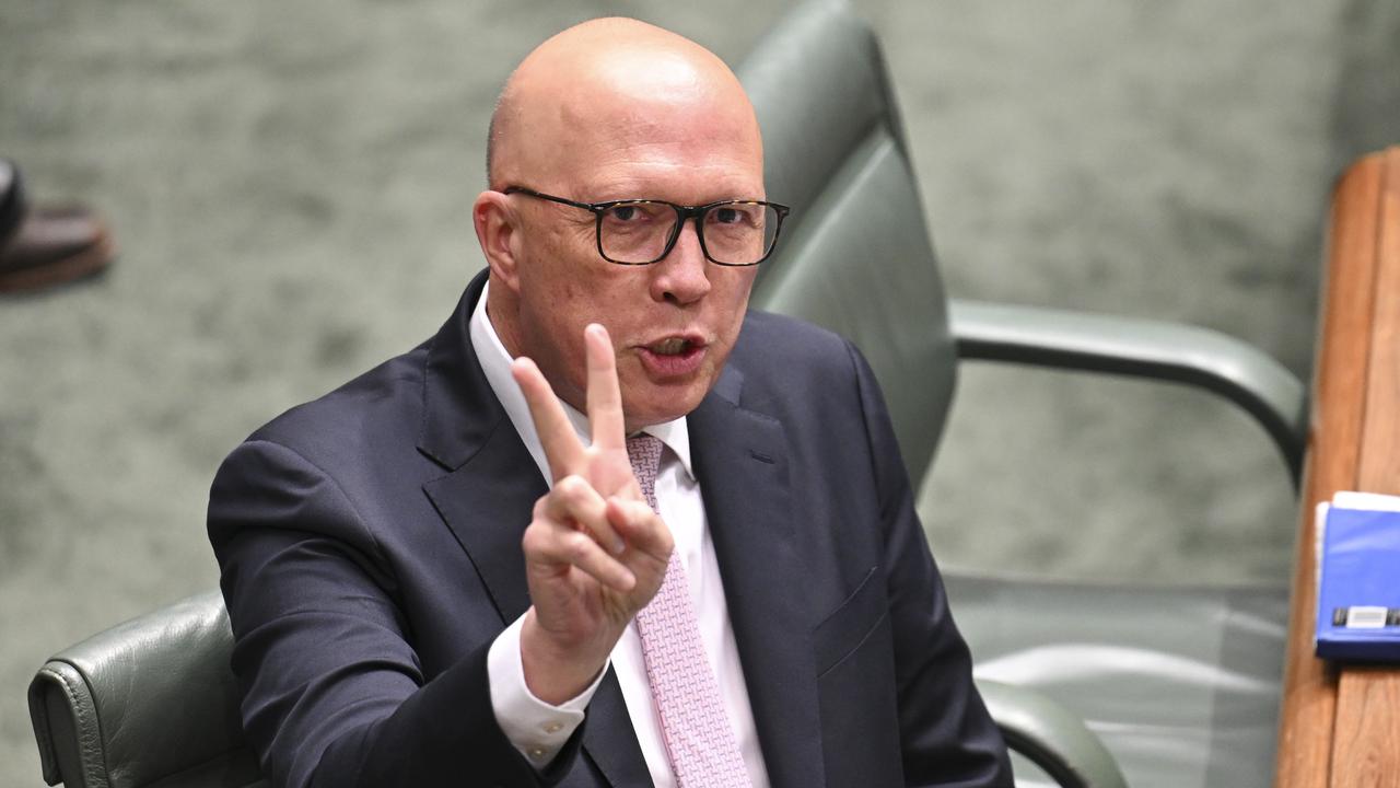 Opposition Leader Peter Dutton was home affairs minister while the ‘abuse of public office’ took place. Picture: NewsWire / Martin Ollman