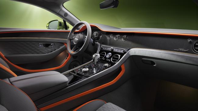 The outstanding interior of the Bentley Continental GT Speed.