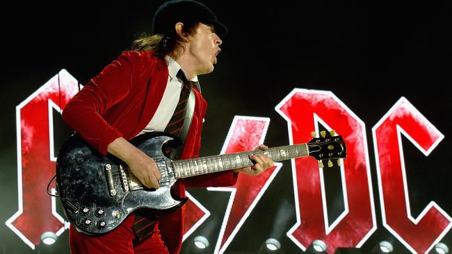 Headbanging headliners ... AC/DC rocked it hard on the first day of Coachella. Picture: Kevin Winter/Getty Images for Coachella