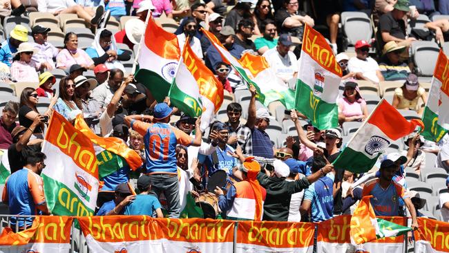 The Bharat Army turned up in their thousands at last week’s first Test between Australia and Inida in Perth. Picture: Getty