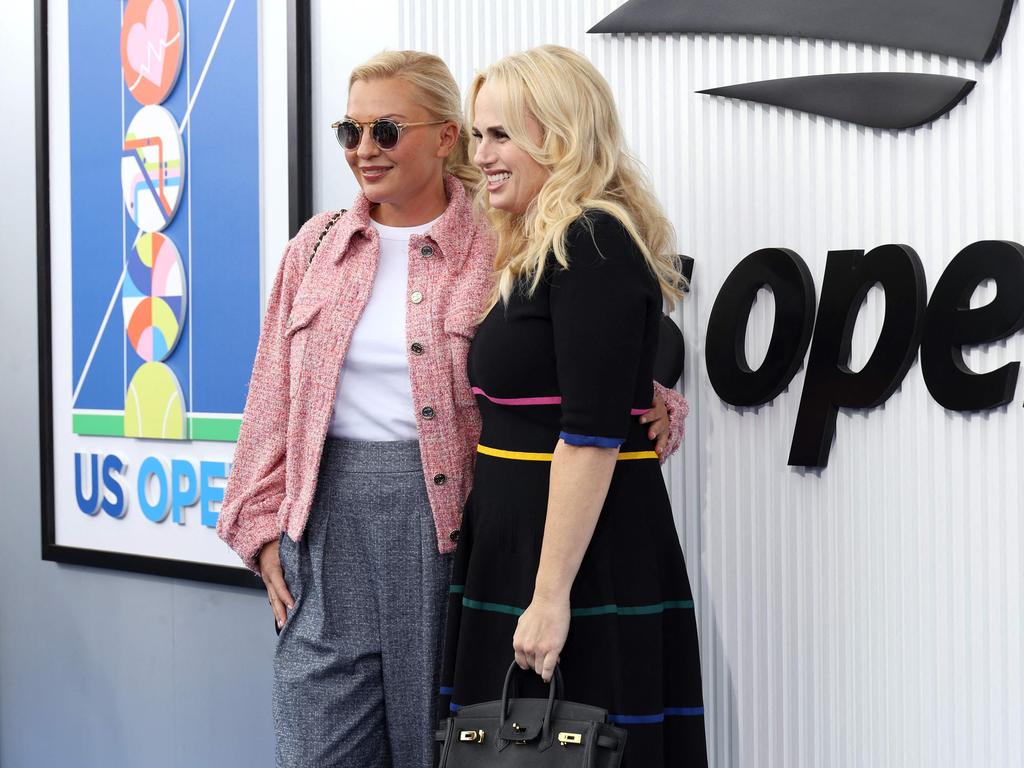 (L-R) Ramona Agruma and Rebel Wilson attend the 2024 US Open at USTA Billie Jean King National Tennis Center on September 07, 2024 in New York City. Marleen Moise/Getty Images via AFP