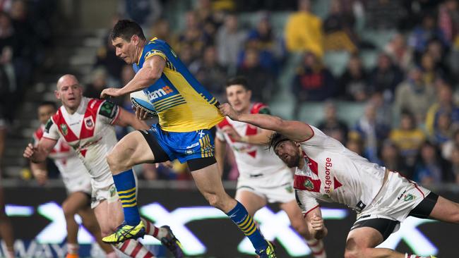 Cody Nelson, pictured here playing for Parramatta in 2015, will lead the Giants this season. Pic: Mitch Cameron