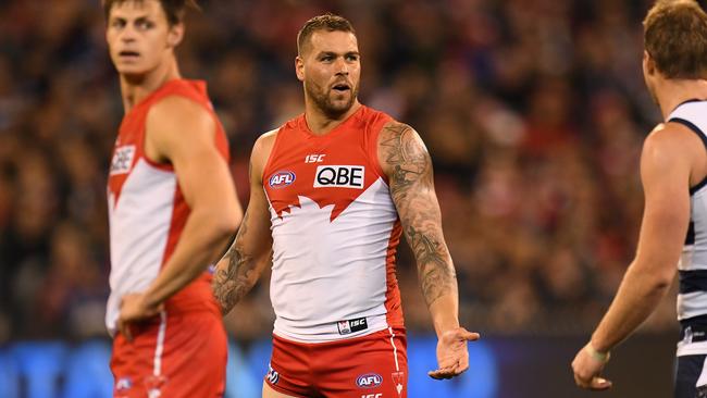 Lance Franklin had a bad night for the Swans.