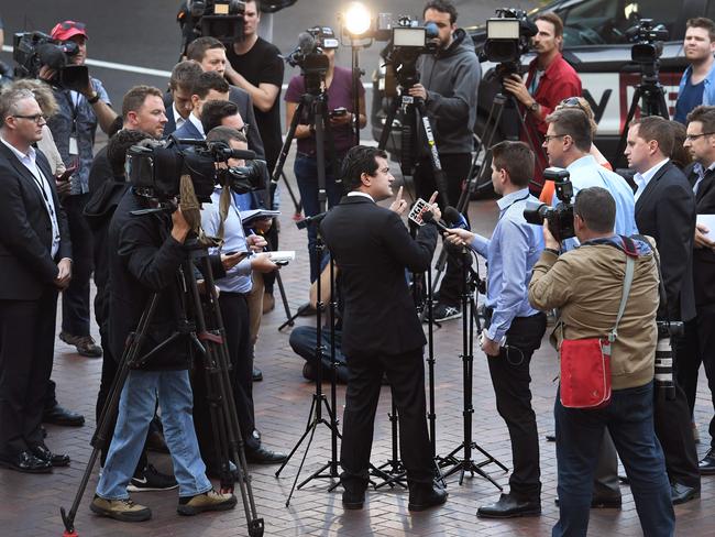 Sam Dastyari told reporters he made a mistake, but had not been asked to resign / AFP