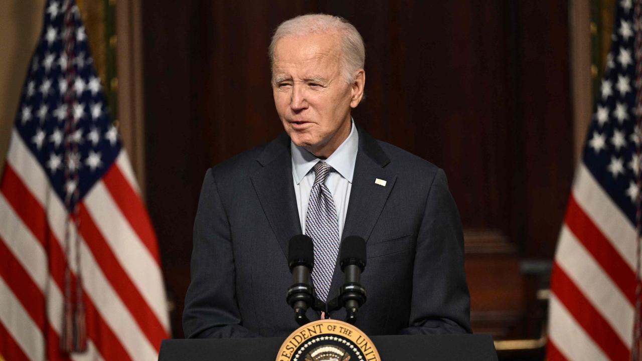 Biden labelled Hamas a “bunch of cowards”. Picture: Brendan Smialowksi/AFP