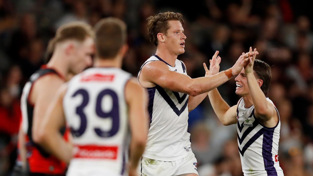 Matt Taberner booted seven goals against the Bombers on Sunday. Picture: Dylan Burns/AFL Photos