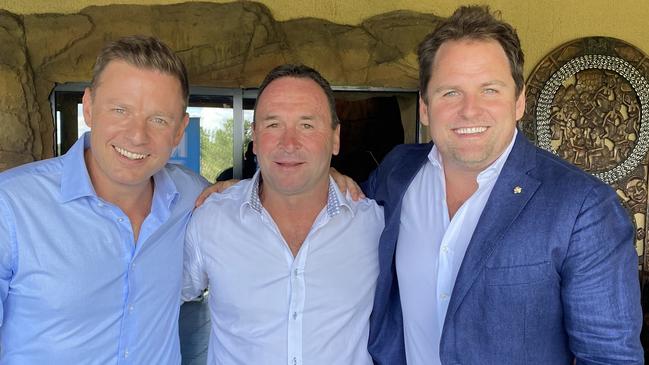 Ricky Stuart with Ben and Nick Fordham at the annual Ricky Stuart Foundation lunch.