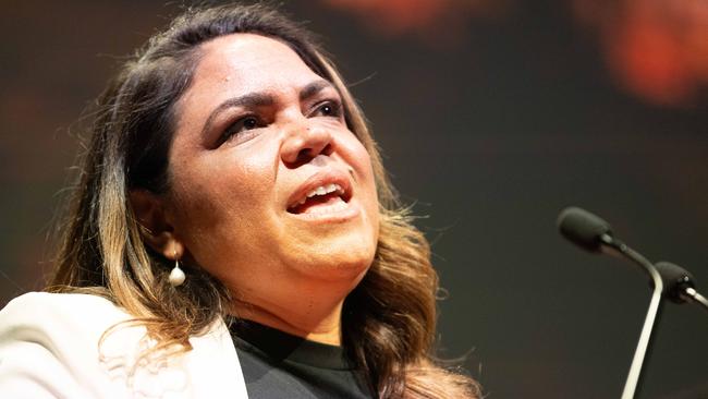 Senator Jacinta Nampijinpa Price spoke at the No campaign event at the Convention Centre in Adelaide. Picture: NCA NewsWire/ Morgan Sette