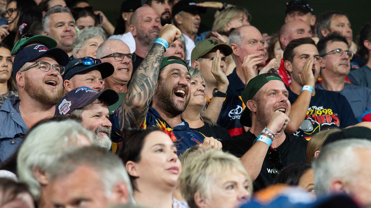 All The Fans At Gold Coast Suns Vs Adelaide Crows Match Nt News