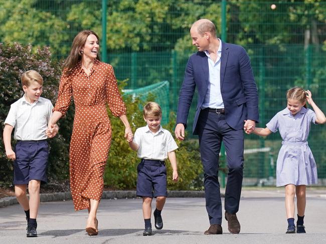 The royals looked happy and relaxed as they arrived at the Lambrook School. Picture: Jonathan Brady - Pool/Getty Images