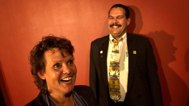 Yvonne Goolagong-Cawley and Danny Morseu. Picture: Alan Pryke